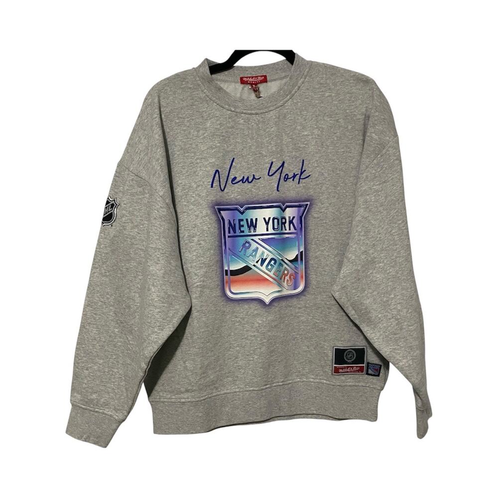 Women's New York Rangers Gray Pastel Lightweight Pullover Sweatshirt Medium NWT